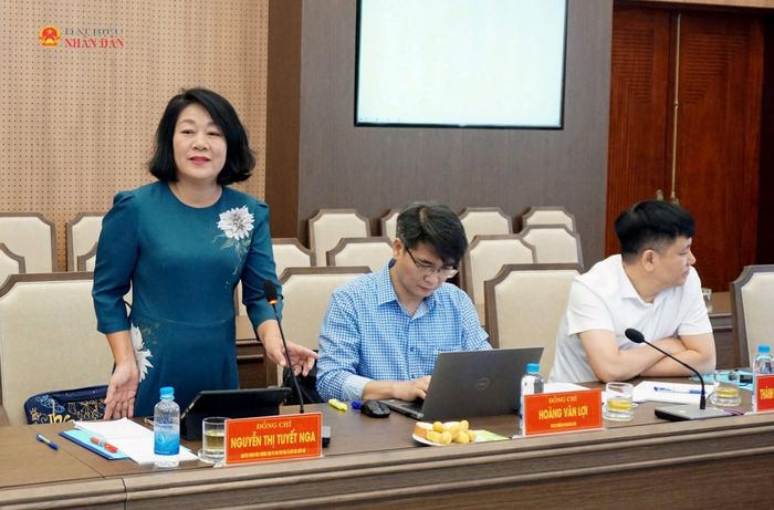 ĐBQH hoạt động chuyên trách tại Ủy ban Văn hóa và Xã hội Khóa XV Nguyễn Thị Tuyết Nga phát biểu tại buổi làm việc