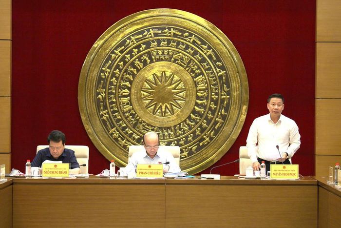 Thứ trưởng Bộ Tư pháp Nguyễn Thanh Ngọc phát biểu