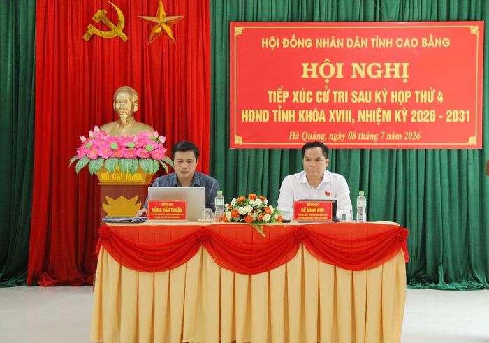 Tổ đại biểu số 5 HĐND tỉnh tiếp xúc cử tri xã Hà Quảng.