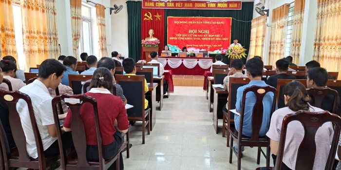 Tổ đại biểu số 7, HĐND tỉnh tiếp xúc cử tri xã Quang Trung.