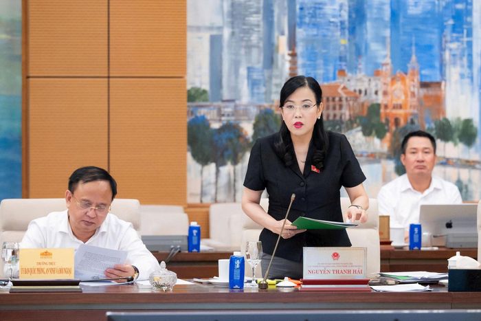 Chủ nhiệm Ủy ban Khoa học, Công nghệ và Môi trường của Quốc hội Nguyễn Thanh Hải báo cáo thẩm tra. Ảnh: media.quochoi.vn