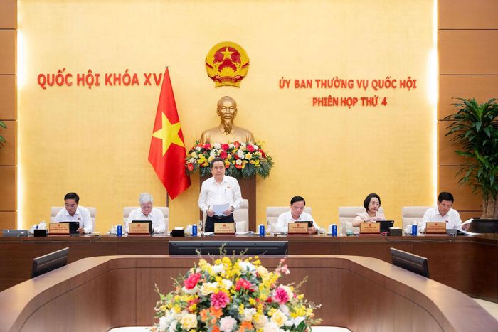 Chủ tịch Quốc hội Trần Thanh Mẫn kết luận phiên họp. Ảnh: media.quochoi.vn