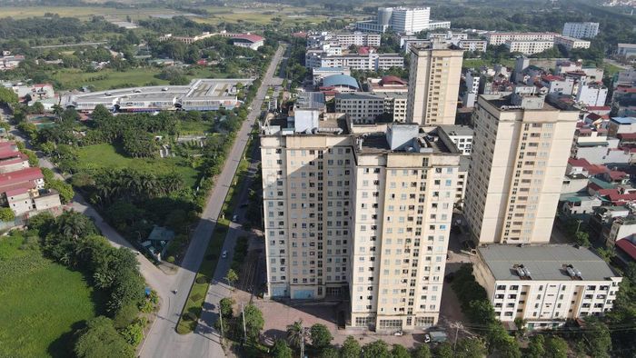 Khu nhà ở cho công nhân thuê tại Khu công nghiệp Thăng Long, xã Thiên Lộc, Hà Nội. Ảnh: Phạm Hùng