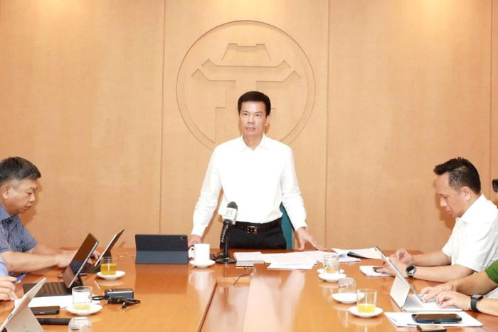 Phó Chủ tịch UBND thành phố Bùi Duy Cường phát biểu kết luận. Ảnh: Hương Ly