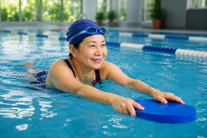 Bơi lội cũng giúp giảm cân hiệu quả khi tập đúng cách.