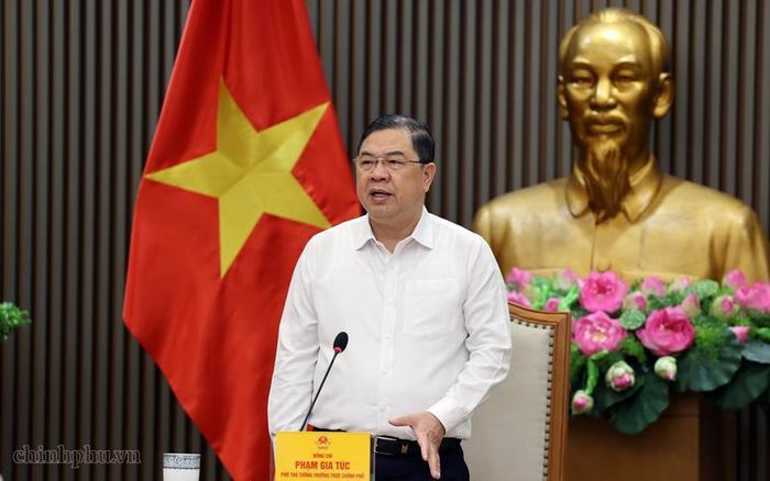 Phó Thủ tướng Thường trực Phạm Gia Túc kết luận cuộc họp - Ảnh: VGP/Phương Nguyên
