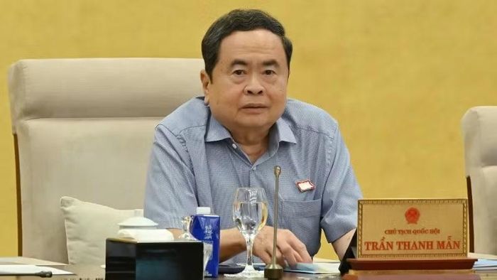 Chủ tịch Quốc hội Trần Thanh Mẫn phát biểu tại phiên họp. (Ảnh: THỦY NGUYÊN)