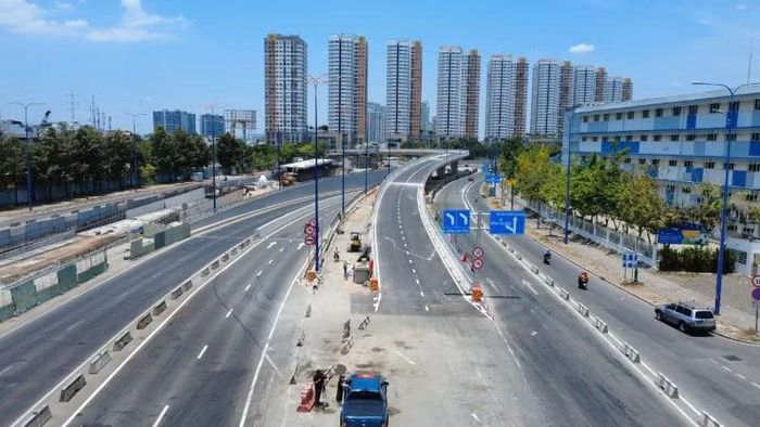 Dự án nút giao thông An Phú được kỳ vọng giải quyết ùn tắc khu vực cửa ngõ phía đông Thành phố Hồ Chí Minh khi hoàn thành. (Ảnh: VÕ LÊ)