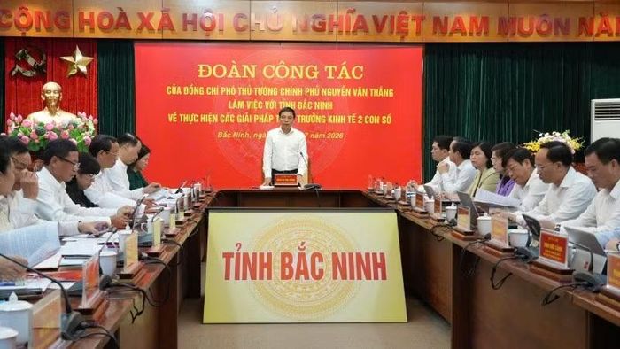 Phó Thủ tướng Chính phủ Nguyễn Văn Thắng chủ trì buổi làm việc với tỉnh Bắc Ninh về tình hình triển khai thực hiện các giải pháp tăng trưởng kinh tế hai con số.