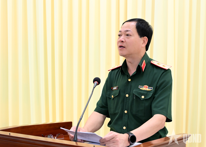 Trung tướng Đào Tuấn Anh, Ủy viên Trung ương Đảng, Phó bí thư Đảng ủy, Tư lệnh Quân đoàn 34 quán triệt Kết luận của Quân ủy Trung ương.