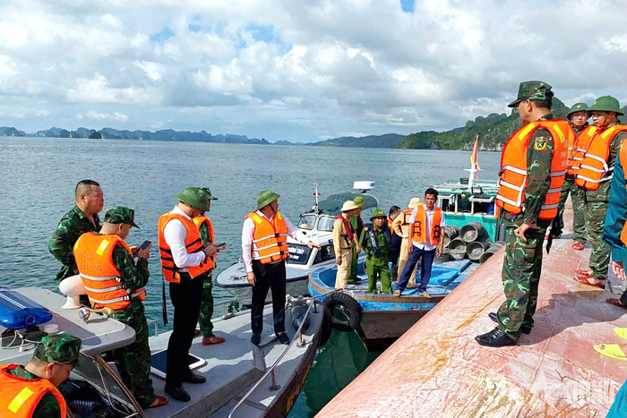 Các lực lượng tham gia tìm kiếm, cứu nạn.