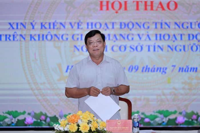 Thứ trưởng Nguyễn Hải Trung phát biểu đề dẫn hội thảo. Ảnh: Lê Anh Dũng