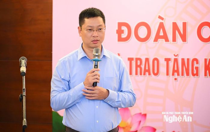 Đồng chí Trần Huy Phương - Phó Bí thư Tỉnh ủy Bắc Ninh phát biểu tại buổi lễ. Ảnh: Thành Cường