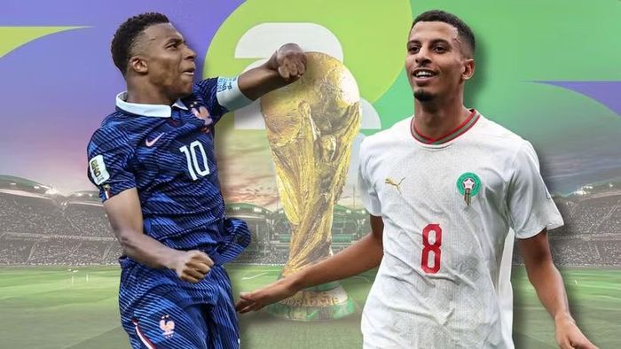 Pháp-Maroc quyết đấu tranh tấm vé đầu tiên vào bán kết World Cup 2026. (Ảnh: AFP/TTXVN)