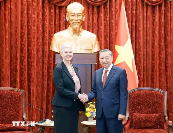 Tổng Bí thư, Chủ tịch nước Tô Lâm tiếp Đại sứ Vương quốc Na Uy Hilde Solbakken. (Ảnh: Thống Nhất/TTXVN)