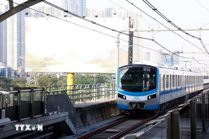 Metro Bến Thành-Suối Tiên. (Ảnh: Hồng Đạt/TTXVN)