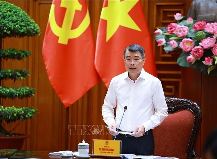 Thủ tướng Lê Minh Hưng, Trưởng Ban chỉ đạo Trung ương thực hiện các Chương trình mục tiêu quốc gia chủ trì Phiên họp thứ nhất. Ảnh: Dương Giang/TTXVN.