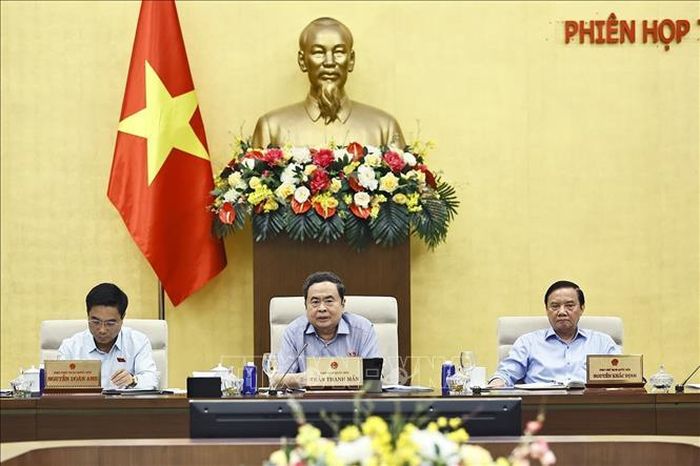 Chủ tịch Quốc hội Trần Thanh Mẫn phát biểu. Ảnh: Doãn Tấn/TTXVN