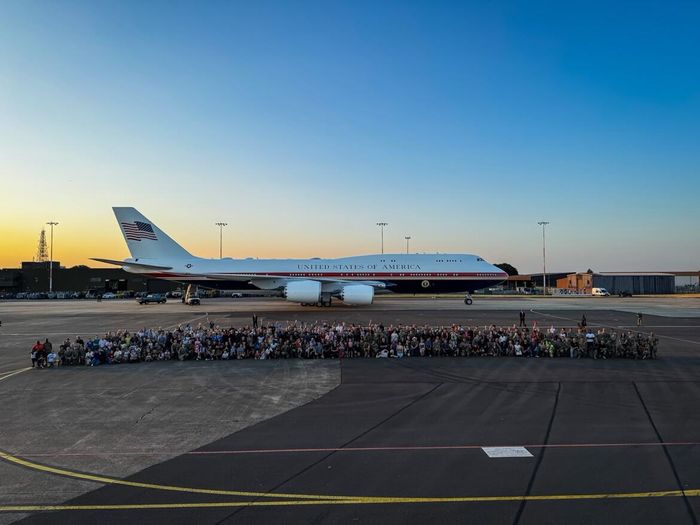 Chuyên cơ Không lực Một mới của Tổng thống Trump là một chiếc Boeing 747-8 được Qatar tặng. Ảnh: Donald Trump/Truth Social