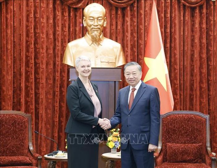 Tổng Bí thư, Chủ tịch nước Tô Lâm tiếp Đại sứ Vương quốc Na Uy Hilde Solbakken. Ảnh: Thống Nhất/TTXVN