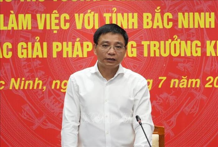 Phó Thủ tướng Nguyễn Văn Thắng phát biểu tại buổi làm việc. Ảnh: Việt Hùng/TTXVN