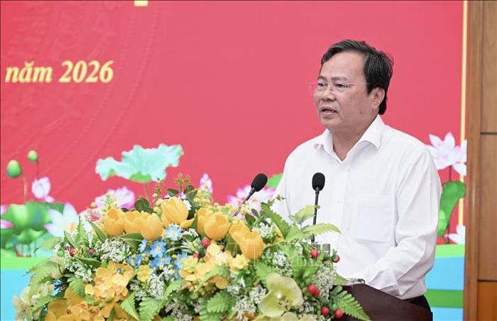 Phó Bí thư Tỉnh ủy, Chủ tịch UBND tỉnh Tây Ninh Lê Văn Hẳn phát biểu tại Hội nghị.