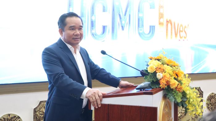 Ông Nguyễn Văn Được, Chủ tịch UBND TP Hồ Chí Minh phát biểu tại lễ công bố ngày 9/7.