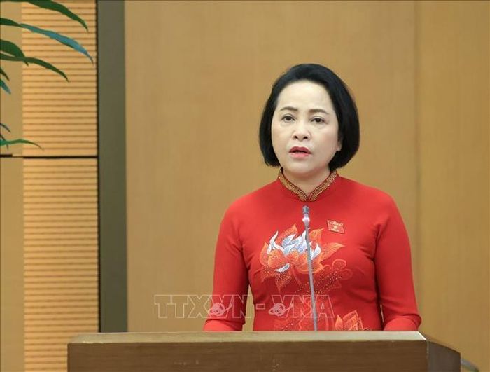 Phó Chủ tịch Quốc hội Nguyễn Thị Thanh phát biểu. Ảnh: Tuấn Anh/TTXVN