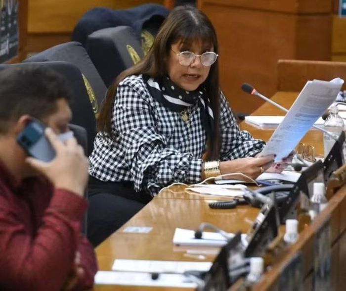 Bà Thượng nghị sĩ Paraguay Celeste Amarilla, người có những lời lẽ phân biệt chủng tộc nhằm vào Mbappe. Ảnh: Theguardian.