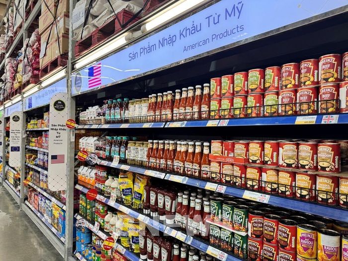Các sản phẩm nhập khẩu từ Mỹ bán tại MM Mega Market.