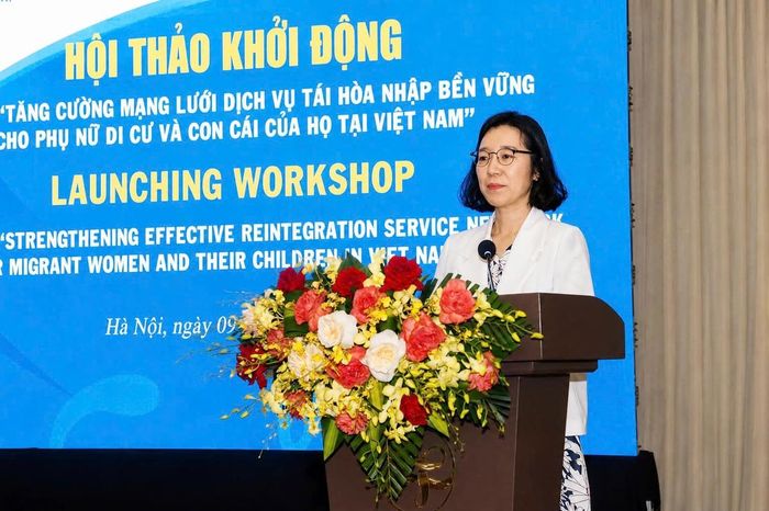Bà Won Jiyoung, Phó Giám đốc KOICA Việt Nam, phát biểu 