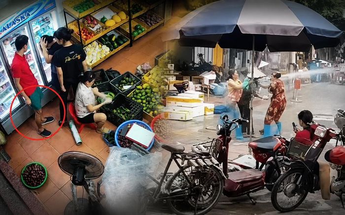 Hình ảnh 2 vụ việc được cắt từ clip