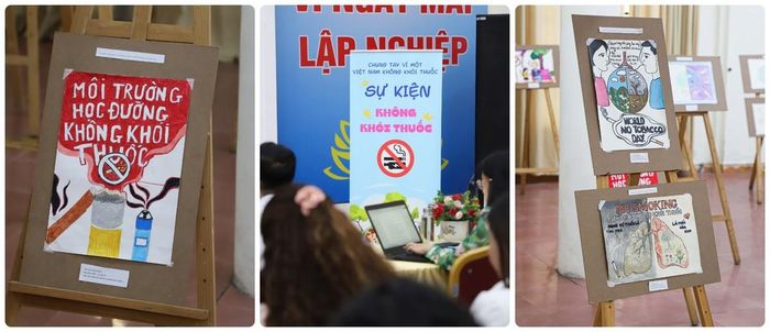 Trển lãm tranh "Vì một Học viện Phụ nữ Việt Nam không khói thuốc"