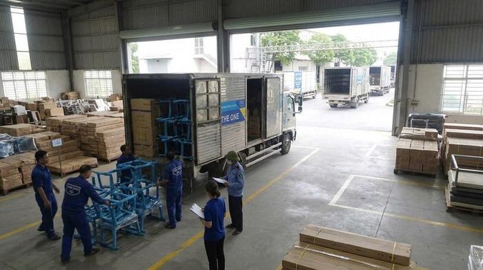Hàng hóa sẵn sàng vận chuyển tại nhà máy Nội thất The One. Ảnh: Nội thất The One
