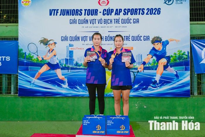 Trần Thị Ngọc Minh, Lê Bảo Anh xuất sắc giành HCV nội dung đôi nữ nhóm tuổi U16.