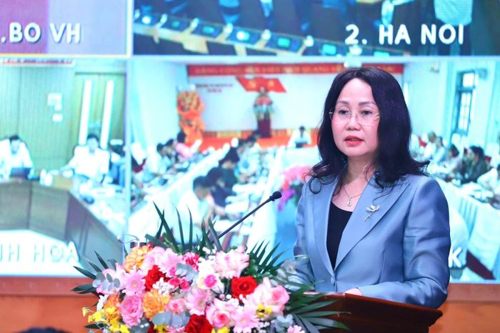 Bộ trưởng Bộ VHTT&amp;DL Lâm Thị Phương Thanh phát biểu kết luận hội nghị. Ảnh: Bộ VH, TT&amp;DL