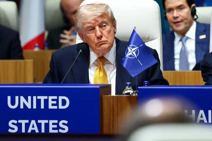 Tổng thống Mỹ Donald Trump tham dự hội nghị thượng đỉnh NATO tại Ankara. Ảnh: Reuters.