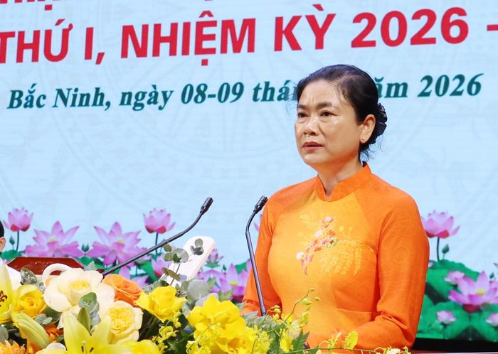  Đồng chí Đỗ Thị Thu Thảo phát biểu chỉ đạo tại Đại hội. 