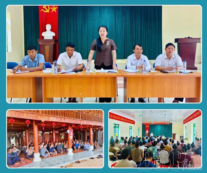 Nhân dân xã Mường Ảng thống nhất, đồng thuận với phương án sắp xếp bản, tổ dân phố.