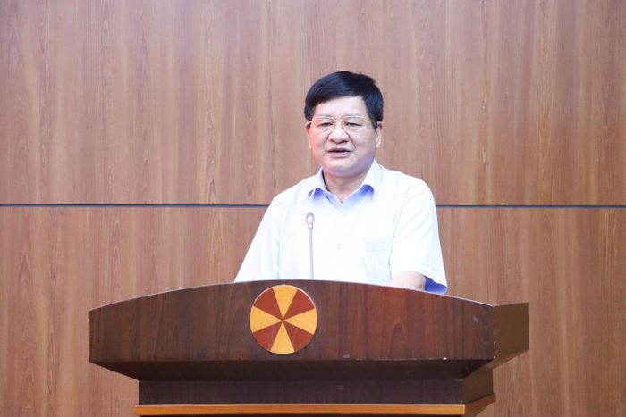 Phó Bí thư Thường trực Tỉnh ủy Lê Thành Đô phát biểu kết luận hội nghị.