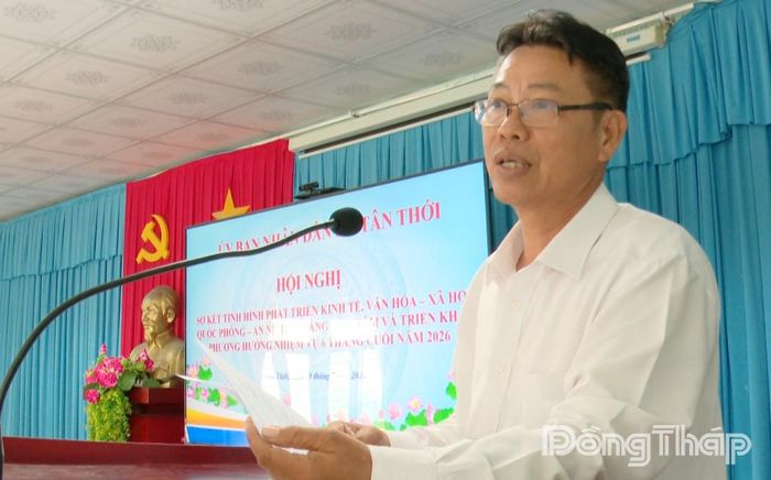 Đồng chí Phan Văn Bắc phát biểu kết luận hội nghị.