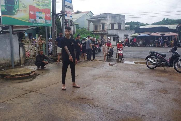  Khu vực cây xăng - nơi các đối tượng thực hiện hành vi bắt giữ người trái phép với L.V.T. Ảnh: Quang Thiện 