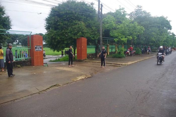  Khu vực nơi các đối tượng hành hung L.V.T. Ảnh: Quang Thiện 