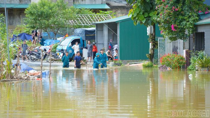 Khu vực ngập sâu tại thôn Na Đẩy.
