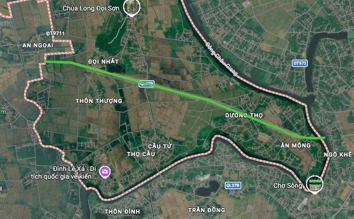 Hình ảnh thực địa trên Google vệ tinh.