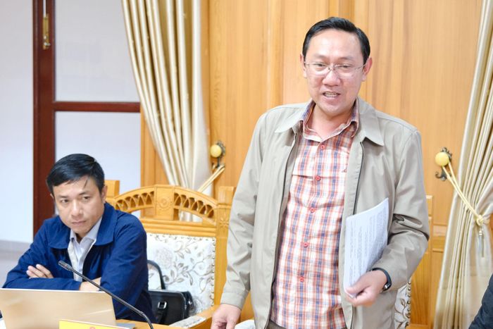 Đại diện lãnh đạo Sở Xây dựng phát biểu tại buổi làm việc