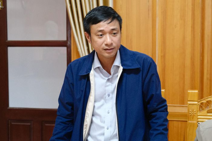 Đại diện lãnh đạo Sở Nông nghiệp và Môi trường phát biểu tại buổi làm việc