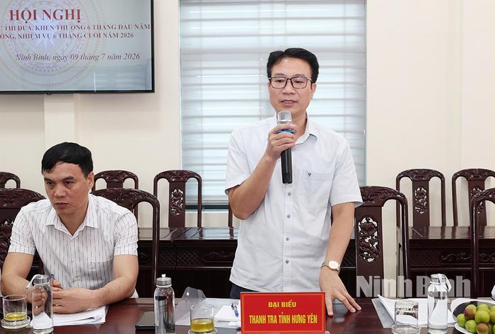 Đại biểu Thanh tra tỉnh Hưng Yên phát biểu tại hội nghị.
