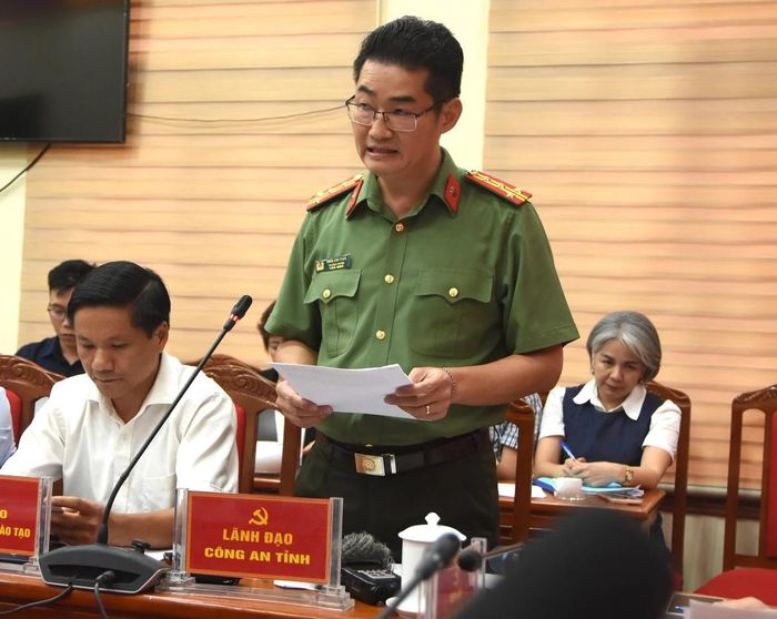 Đại tá Trần Anh Tuấn, Trưởng Phòng Tham mưu Công an tỉnh Tuyên Quang thông tin kết quả điều tra ban đầu vụ án.