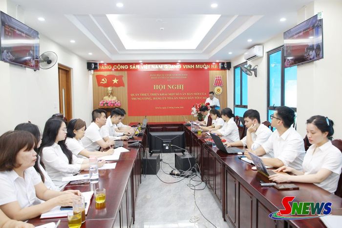 Đảng ủy Tòa án Nhân dân tỉnh triển khai các văn bản của Trung ương.
